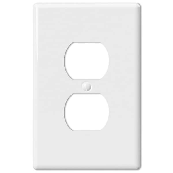 Amerelle Amerelle Metro White 1 gang Ceramic Duplex Wall Plate 1 pk 3000DW - main